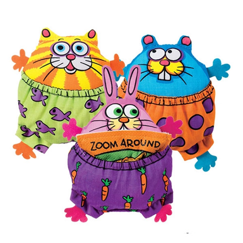 Fat Cat Zoom Stuffers Толстый забавный зверек для кошек с кошачьей мятой MK610141