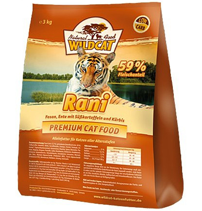 Wildcat Rani гипоаллергенный корм (фазан, утка, батат, тыква)