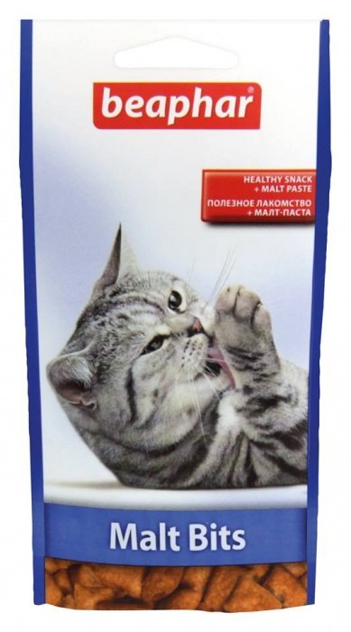 Beaphar подушечки для выведения шерсти из желудка, Malt Bits