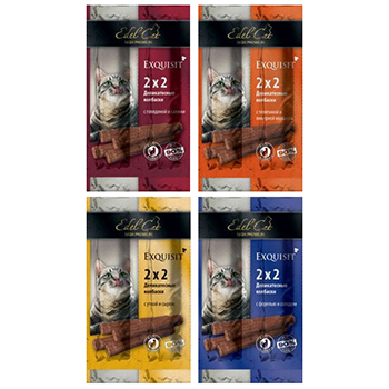 Колбаски мини набор для кошек - 4 cорта, 16шт