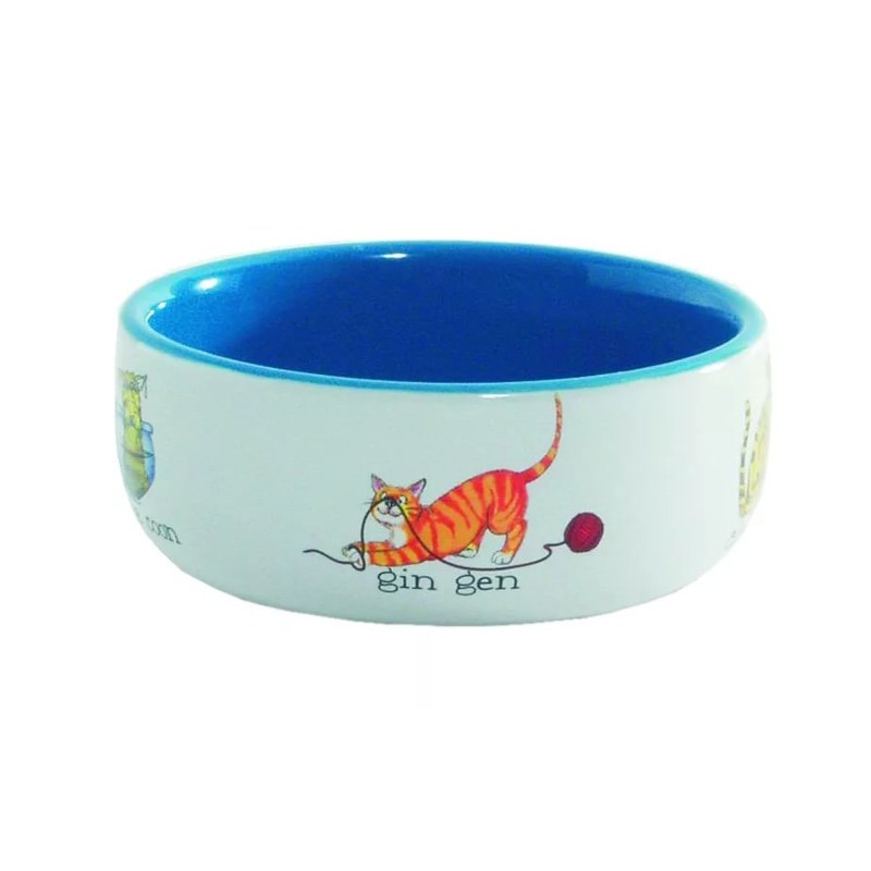 Beeztees 651092 миска Играющие кошки 250 мл 11,5 см