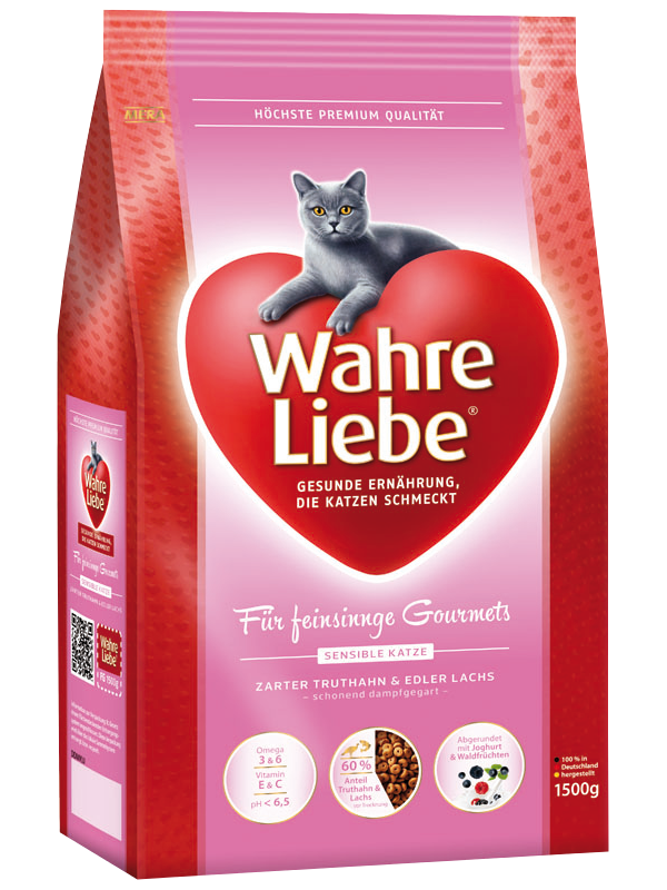 Wahre Liebe Sensible сухой корм для привередливых и аллергичных кошек