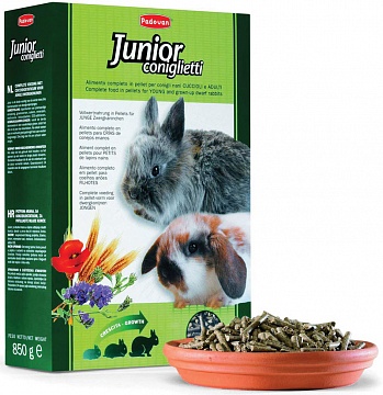 Padovan Junior Coniglietti Корм для кроликов, фото №2 Padovan Junior Coniglietti Корм для кроликов, фото №2