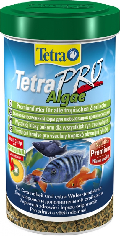 Корм для всех видов  рыб со спирулиной Tetra Pro Algae 250 ml чипсы