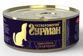 Четвероногий Гурман Golden консервы для молодых хорьков 100гр