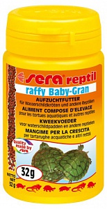 SERA RAFFY BABY-GRAN Корм для молодых водных черепах, гранулы 100мл. (32гр. )
