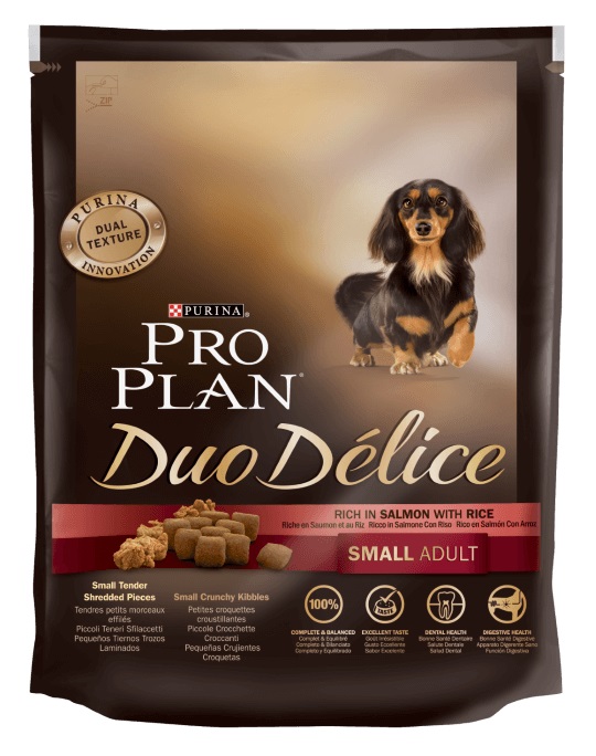 Корм Purina Pro Plan для взрослых собак мелких пород, с лососем и рисом, DUO DELICE