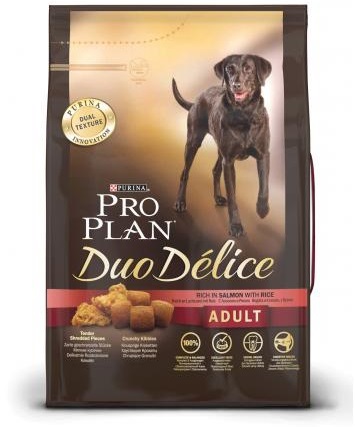 Корм Purina Pro Plan для взрослых собак с лососем и рисом, Duo Delice