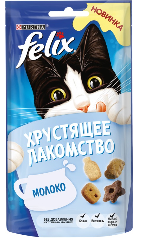 Хрустящее Лакомство для взрослых кошек с молоком