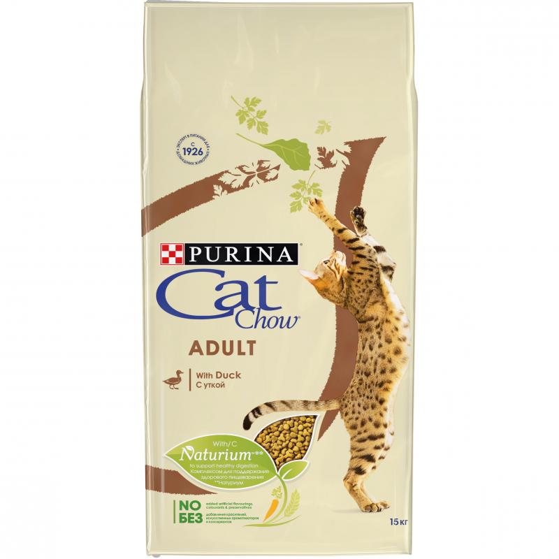 Корм Cat Chow для кошек с уткой