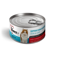 1st Choice Skin & Coat, Tuna with Tilapia & Pineapple консервы для кошек ТУНЕЦ С ТИЛАПИЕЙ И АНАНАСОМ