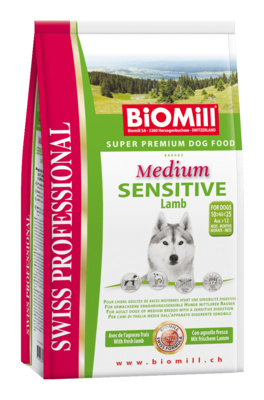 Корм Biomill для собак средних пород с чувствительным пищеварением, Medium Sensitive Lamb