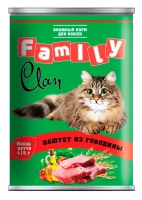 Clan FAMILY консервы для кошек паштет из Говядины №25