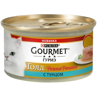 Консервы для кошек Gourmet Gold нежная начинка с тунцом
