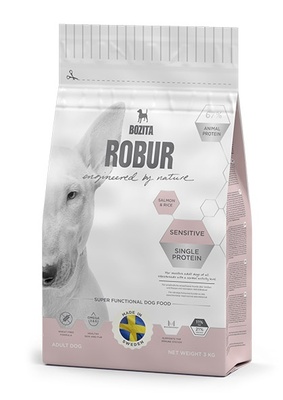 BOZITA ROBUR Sensitive Single Protein Salmon & Rice для взрослых собак с нормальным уровнем активности и чувствительным пищеварением, с лососем