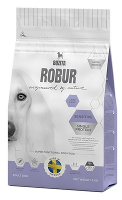 BOZITA ROBUR Sensitive Single Protein Lamb & Rice для взрослых собак с нормальным уровнем активности и чувствительным пищеварением, с ягненком
