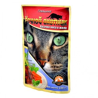 Кусочки в желе для кошек с говядиной