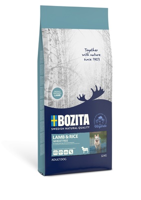 Корм Bozita super premium для взрослых собак с нормальным уровнем активности и чувствительным пищеварением с ягненком, Wheat Free