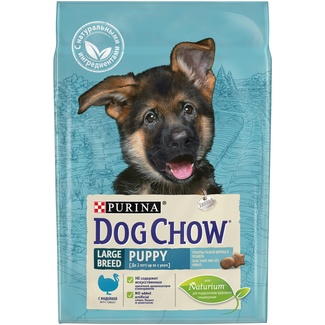 Корм Dog Chow для щенков крупных пород, с индейкой, Puppy Large Breed
