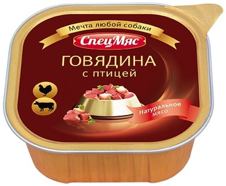 Консервы для собак "СпецМяс" говядина с птицей
