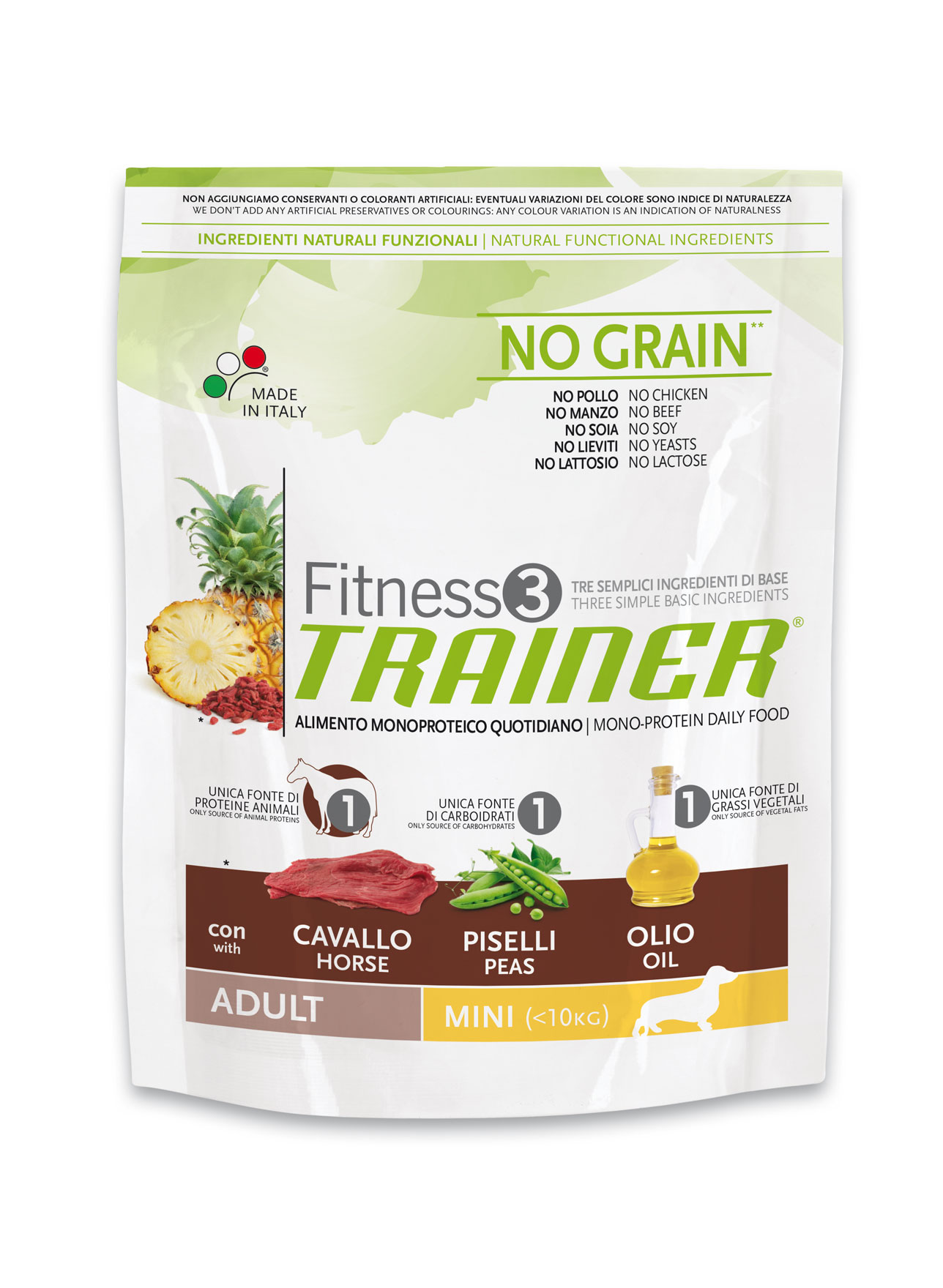 Trainer Fitness MINI для взрослых собак мелких пород конина, горох.