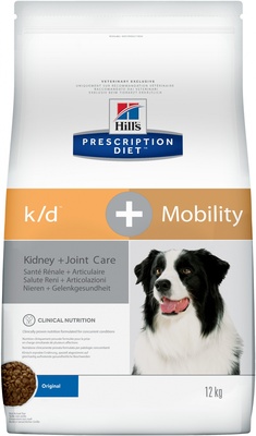 Hill's Prescription Diet k/d, Mobility Kidney + Joint Care сухой диетический, для собак для поддержания здоровья почек и суставов