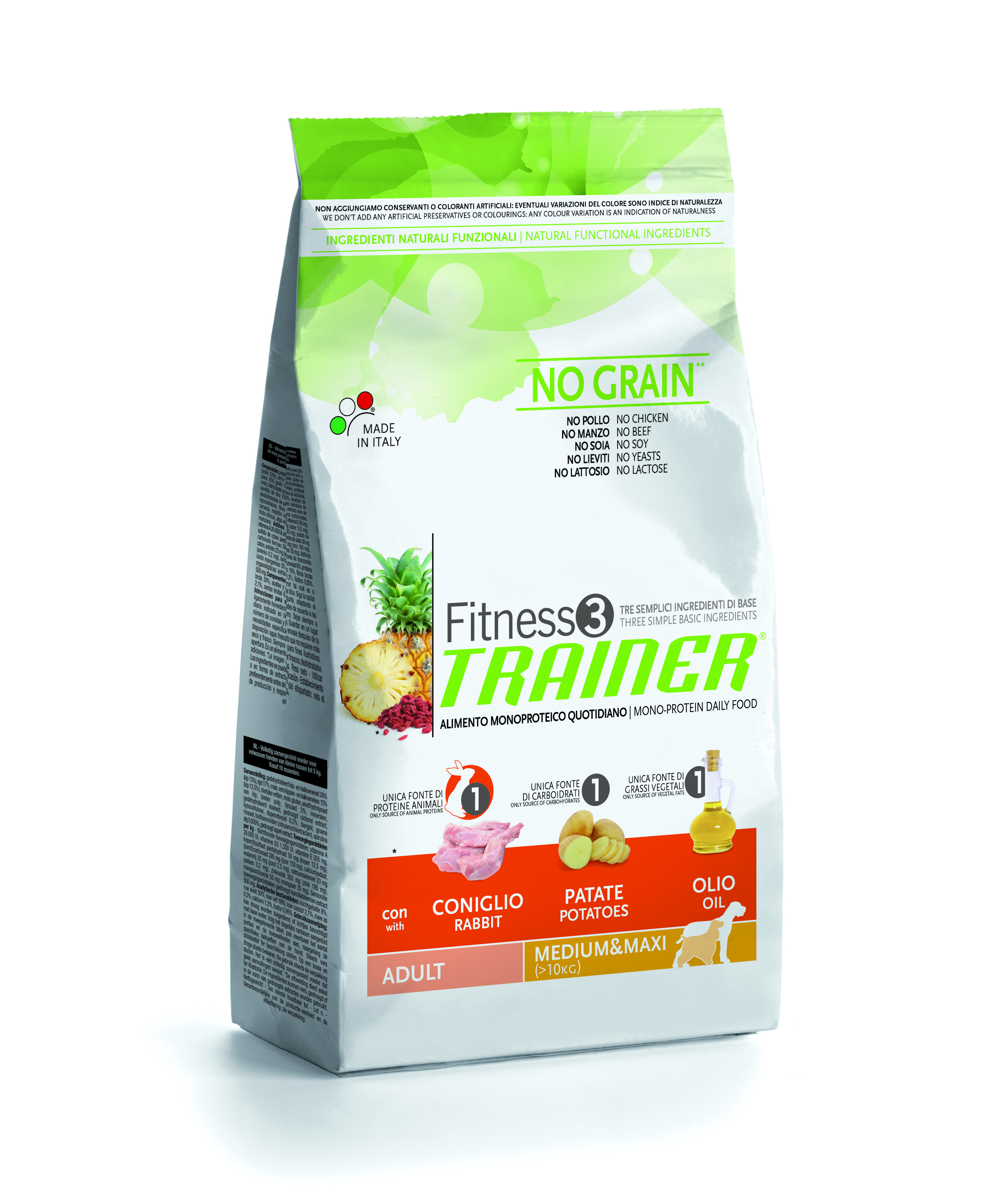 Trainer Fitness MEDIUM/MAXI для собак средних и крупных пород кролик, картофель