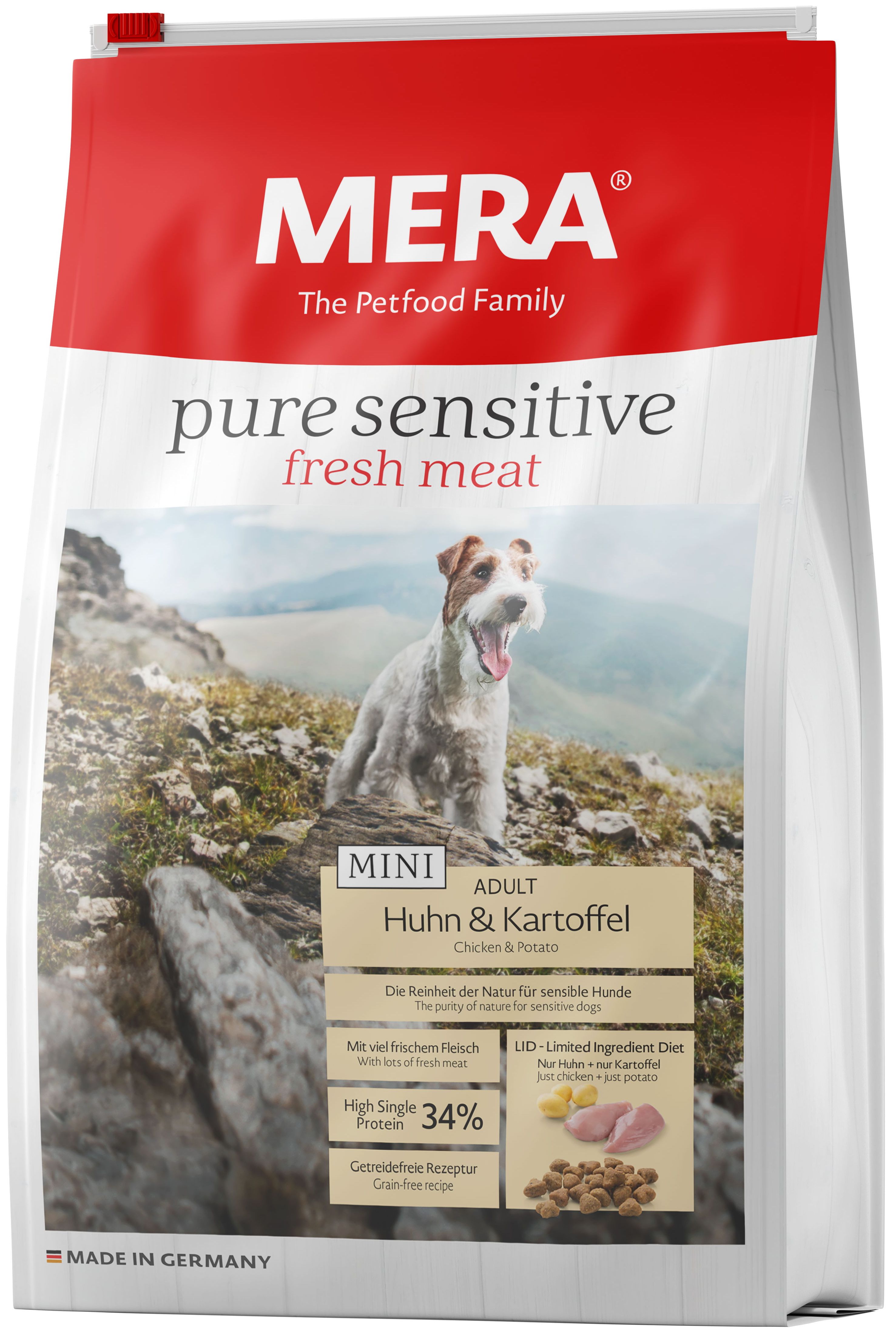 Сухой корм Mera Pure Sensitive Mini Fresh Meat 