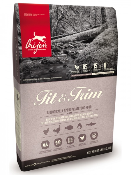 ORIJEN Dog Fit&Trim 85/15 беззерновой корм для взрослых собак склонных к полноте