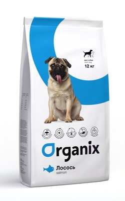 Organix корм для собак, со свежим лососем для чувствительного пищеварения, Adult Dog Fresh Salmon
