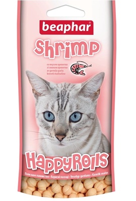 Beaphar лакомство с креветками для кошек, 80 шт., Happy Rolls Shrimp