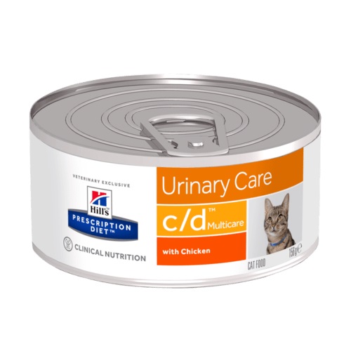 Hill's вет.консервы Prescription Diet c/d Multicare Urinary Care, влажный диетический корм для кошек при профилактике мочекаменной болезни (МКБ), с курицей