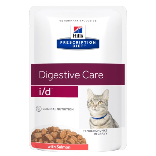 Hill's Prescription Diet i/d Digestive Care влажный диетический корм для кошек для поддержания здоровья ЖКТ с лососем