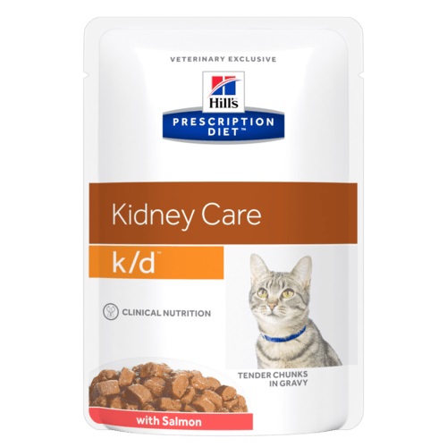Hill's Prescription Diet k/d Kidney Care влажный диетический корм для кошек для поддержания здоровья почек с лососем