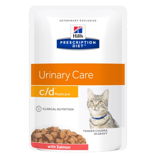 Hill's Prescription Diet c/d Multicare Urinary Care влажный диетический корм для кошек для поддержания здоровья мочевыводящих путей с лососем