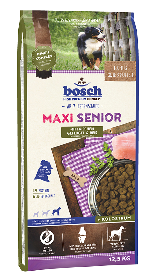 Bosch Maxi Senior с птицей и рисом сухой корм для собак