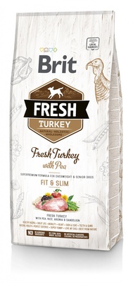Корм Brit фреш для собак: Контроль веса, с индейкой и горохом, Fresh Turkey with Pea Light Fit & Slim