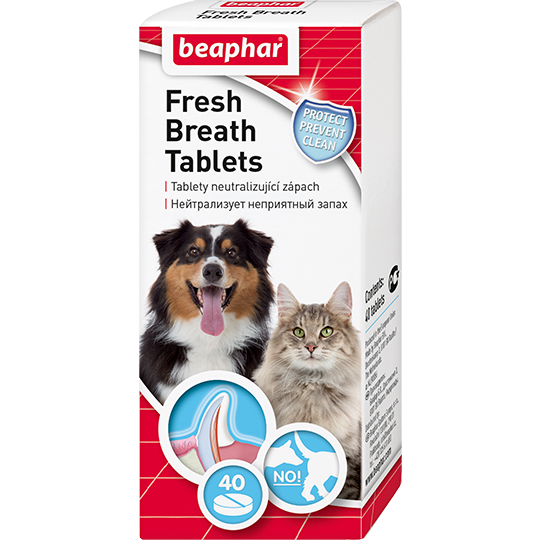 Таблетки Fresh Breath Tablets от запаха из пасти для кошек и собак
