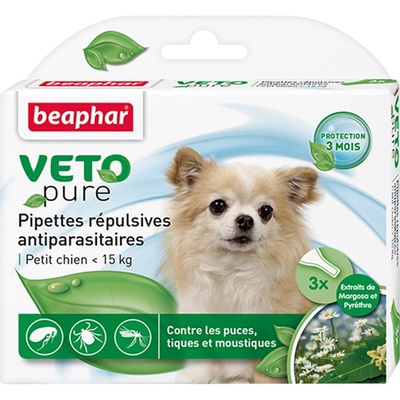 Beaphar биокапли от паразитов для собак мелких пород, 3 пипетки, VETO pure