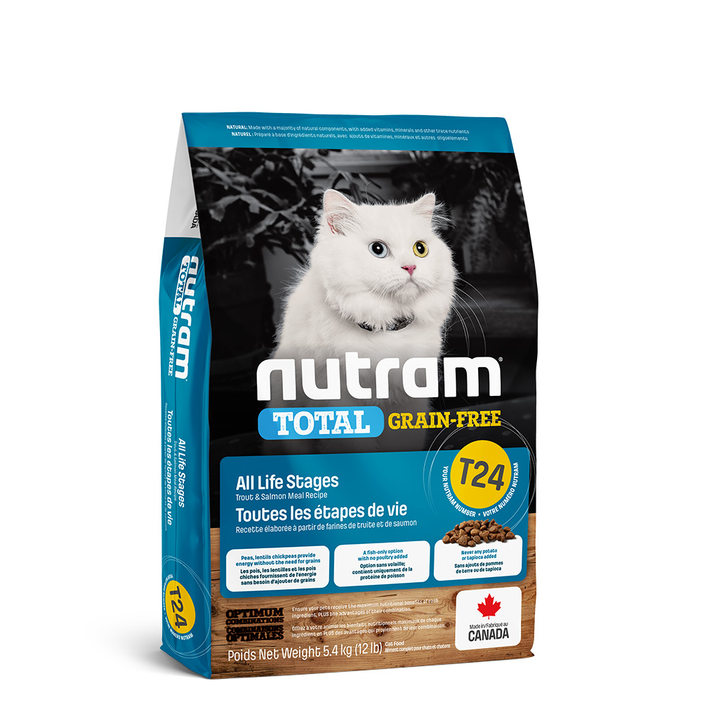 Корм Nutram GRAIN FREE T24 Salmon & Trout Natural Cat Food беззерновой с лососем и форелью