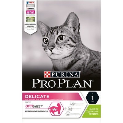 Корм Purina Pro Plan для кошек с чувствительным пищеварением, с ягненком