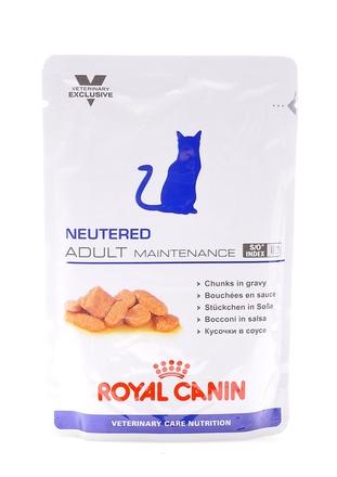 Royal Canin (вет. консервы) паучи для кастрированных котов и кошек c нормальным весом (1-7 лет), Neutered Adult Maintenance