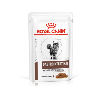 Royal Canin (вет. консервы) кусочки в желе для кошек при лечении ЖКТ, Gastro Intestinal Moderate Calorie