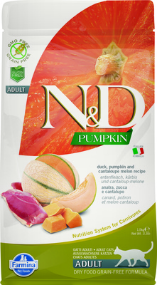 FARMINA GF Pumkin Duck для взрослых кошек, утка с дыней и тыквой, беззерновой
