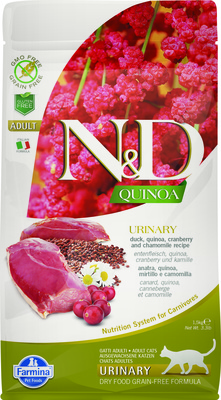FARMINA Quinoa Urinary Duck для кошек для профилактики мочекаменной болезни (МКБ), утка и киноа, беззерновой