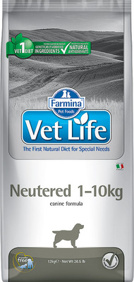Farmina Vet Life Neutered 1-10kg для стерилизованных и и кастрированных собак весом до 10 кг