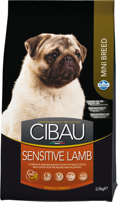 Farmina Cibau Sensitive Lamb Mini сбалансированный, для собак малых пород с чувствительным пищеварением, с ягнёнком