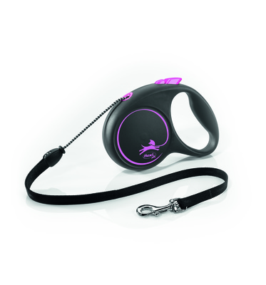 Flexi рулетка-трос для собак, Black Design S Cord 5м 12кг