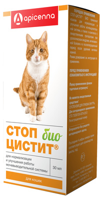 Apicenna стоп цистит БИО для кошек: лечение и профилактика МКБ (суспензия)