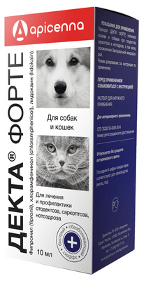 Apicenna Декта Форте капли для собак и кошек, 10 мл, Decta Forte